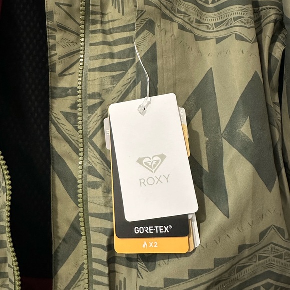 Roxy Olive Geometric Ski Jacket - Picture 4 of 7